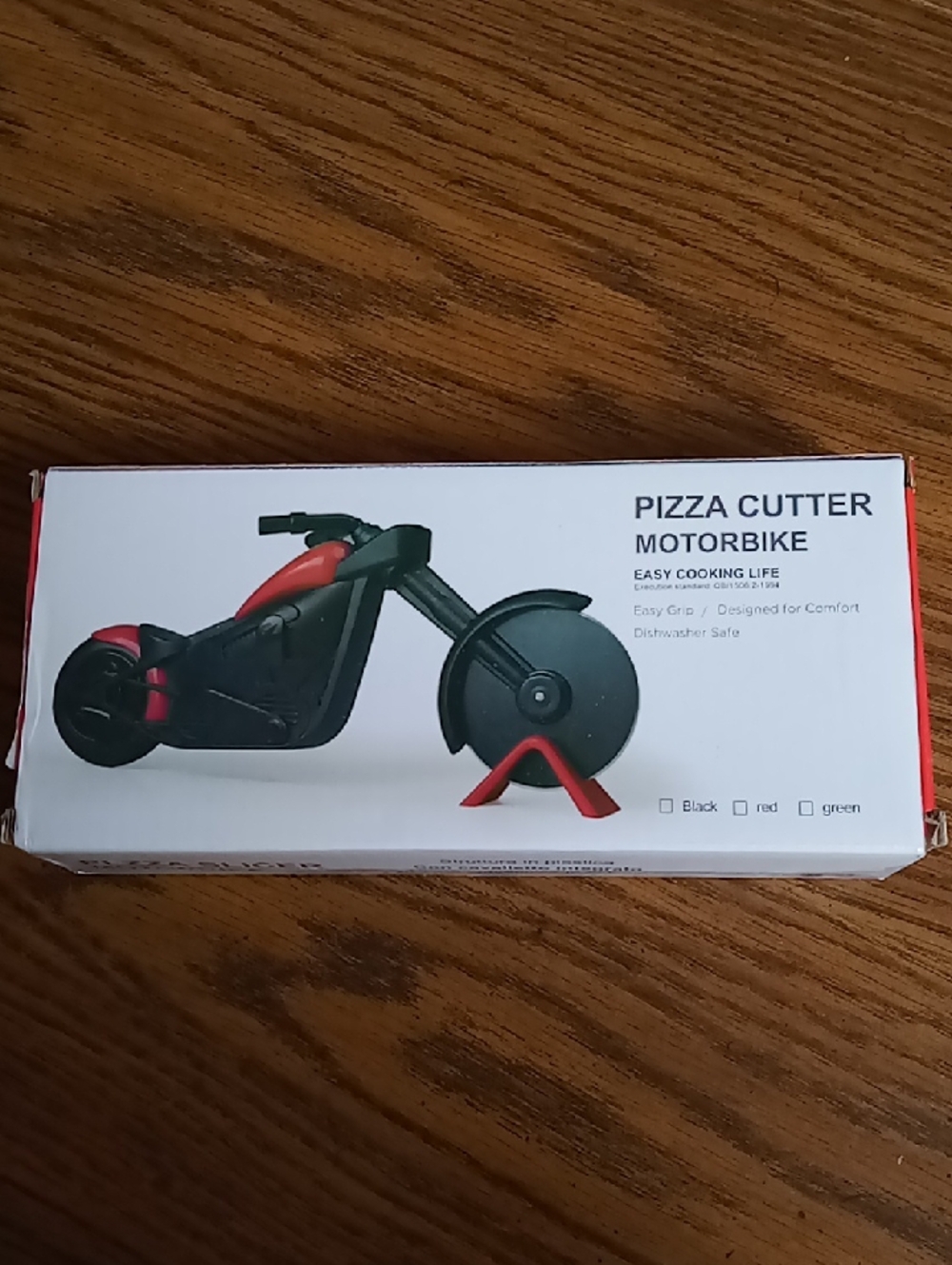 Motorbike Pizza Cutter - Black and Red